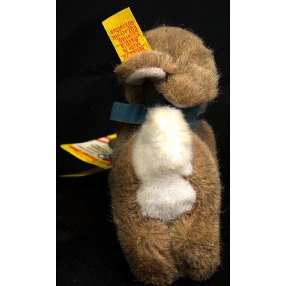 VTG NWT Steiff Austria Hoppy Tan Brown & White Bunny Rabbit Plush 4" 1500/13 - Picture 11 of 16